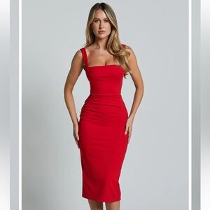 Showpo Vibrant Red Midi Dress